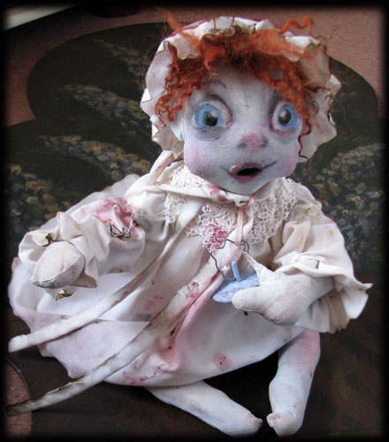 BABY Ghost Doll in bonnet from Ravensbreath